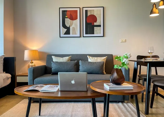 Expansive Modern - Bts Phrom Phong - Ultra Fast Wifi 펜션 방콕